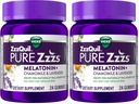 ZzzQuil Pure Zzzs, Melatonin Sleep Aid Gummies with Lavender, Valerian Root and Chamomile, Natural Wildberry Vanilla Flavor, Non-Habit Forming, Drug-Free, 24 Gummies (Pack of 2)