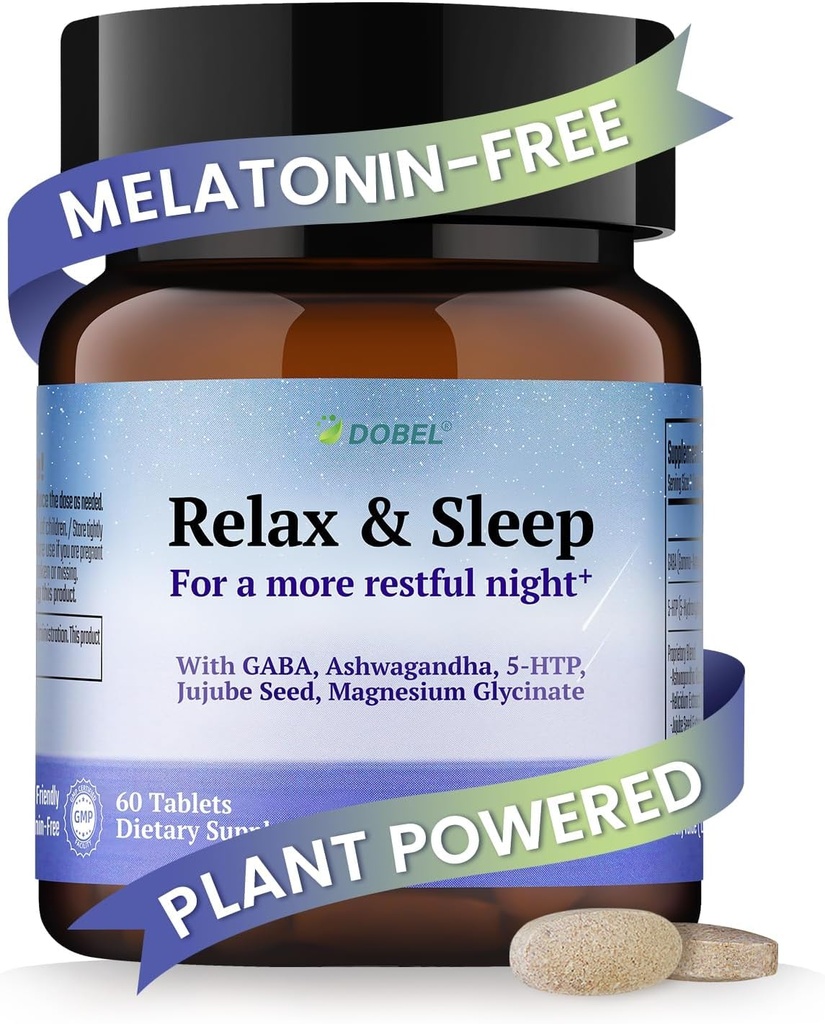 DOBEL Relax & Sleep Bundle – Melatonin-Free Sleep Aid Tablets + Calm Gummies for Adults | Magnesium Glycinate, GABA, 5-HTP & Ashwagandha KSM-66 | Non-Habit Forming, Sugar-Free, Vegan Support
