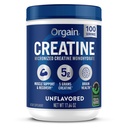 Orgain Creatine Monohydraat Micronized Powder, 100 Servings, Unflavored, Ondersteunt Spiergroei, Post Workout Herstel en Hersengezondheid, Geen kunstmatige additieven, voor mannen en vrouwen (Verpakking mei Vary)