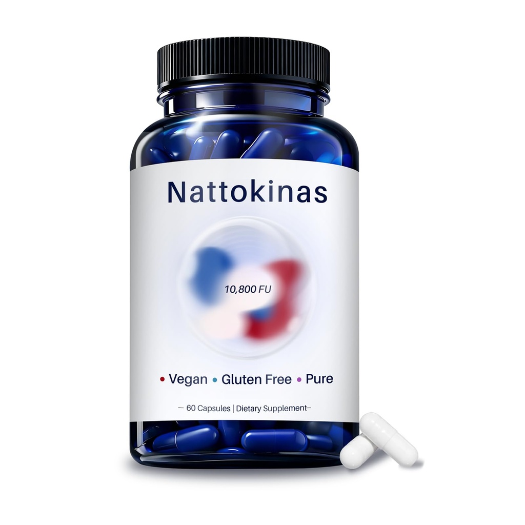 Ultimate Nattokinase 10800 FU Capsules, Nattokinase Supplement for Heart Health & Daily Wellness Support, Vegan, Gluten Free, 60 Capsules