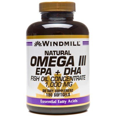 Windmill- Omega 3 EPA & DHA Fishoil, 1000mg, 180 Softgels