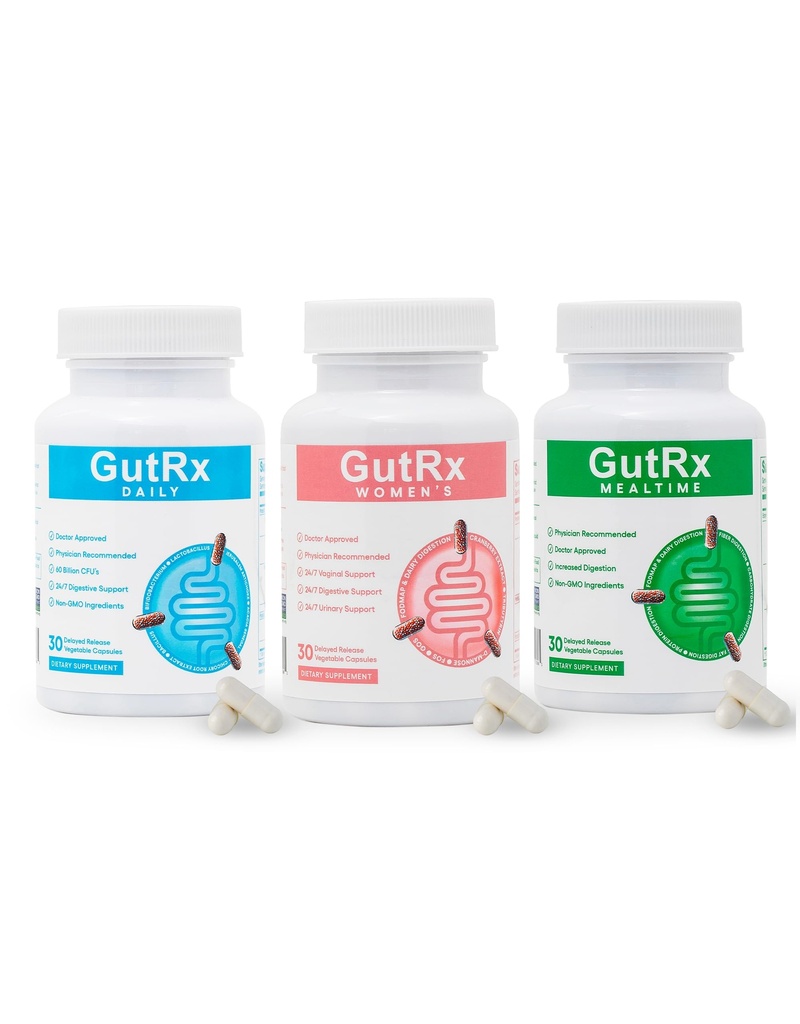 Dagelijkse Probiotica voor vrouwen en mannen met Bifidobacterium Longum & Prebiotica + Probiotica voor vrouwen met Cranberry, D-Mannose & Prebiotica + Maaltijd Digestieve Enzymen Lactase, Lipase & Bromelaine