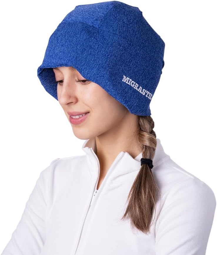 2-Pack Migrastil MigraFreeze Deluxe Hoofdpijn & Migraine Hoed. Zachte, flexibele koeling Gel Cap voor mannen & vrouwen. Blauw