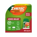 Zyrtec 24-uurs Hives Relief Tablets, 10 mg Cetirizine HCl Tablets to Help Reduce Hives & Reduce Jeuk Vanwege Hives, Antihistamine Tablets for Itch Relief & Treatment of Urticaria, 30 ct