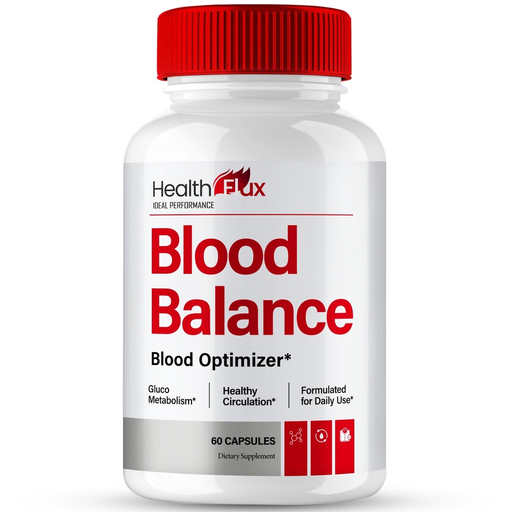 Health Flux Blood Balance Advanced Blood Formula Capsules, Official HealthFlux Supplement Pills - Maximum Strength, All Natural Healthy Circulation & Stable Levels, Health Flux Reviews (60 Capsules)