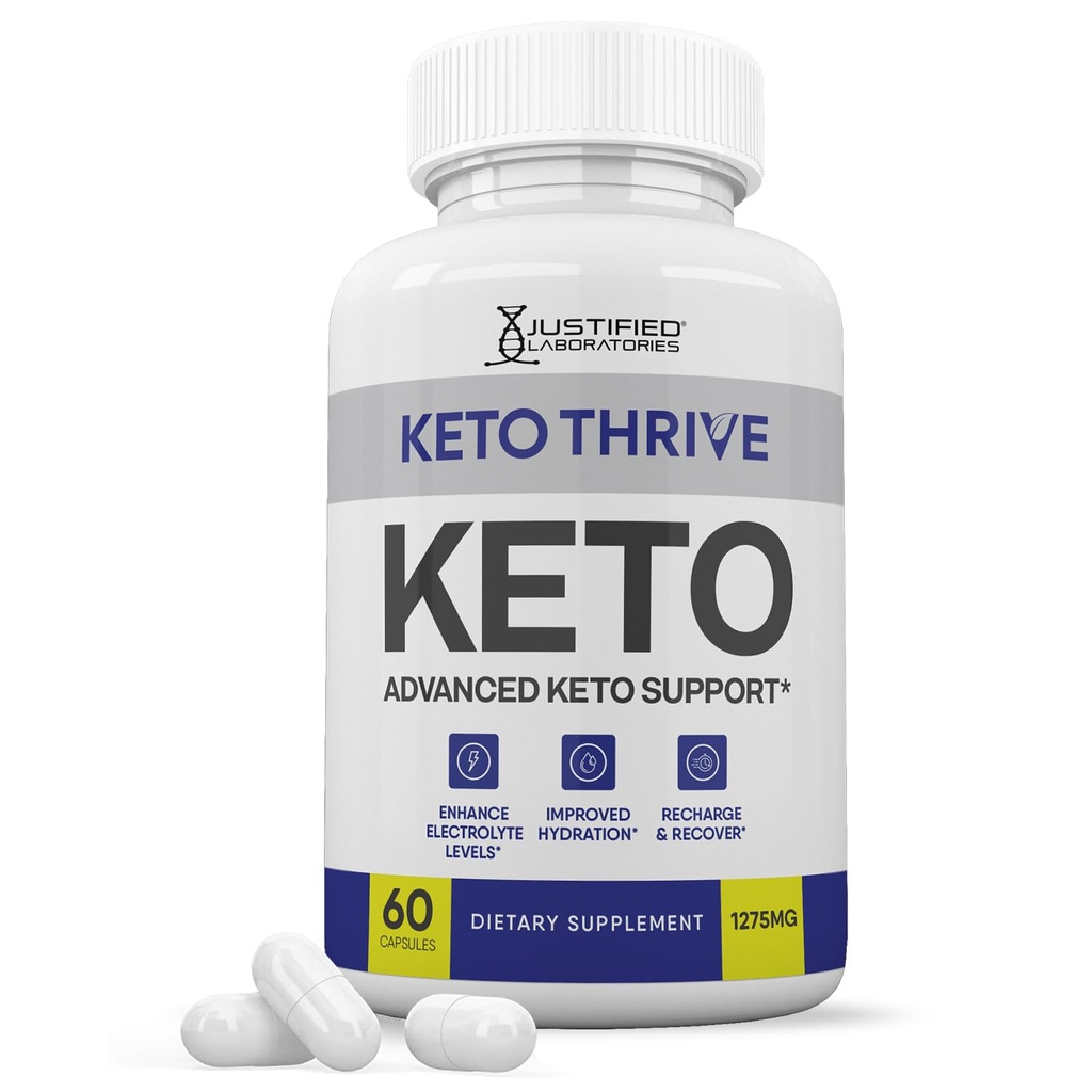 Keto Thrive Keto ACV Pillen 1275MG Keto Ondersteuning Blend Capsule Alternatief voor Keto ACV Gummies samengesteld met Apple Cider Vinegar Extra Virgin Olive Oil Powder Green Tea Leaf 60 Capsules