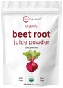 Micro Ingredients Organic Beet Root Juice Powder, 1 Pound | Cold Pressed, Water Soluble, High Concentrated Raw Beet Supplement | Superfood Drink Mix | Non-GMO, Vegan Friendly, Plant Based