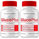 Gluco Plus Advanced Blood Formula Capsules, Official GlucoPlus Supplement Pills - Maximum Strength, All Natural for Healthy Circulation & Stable Level, Advanced Gluco Health Plus Reviews (2 Pack)