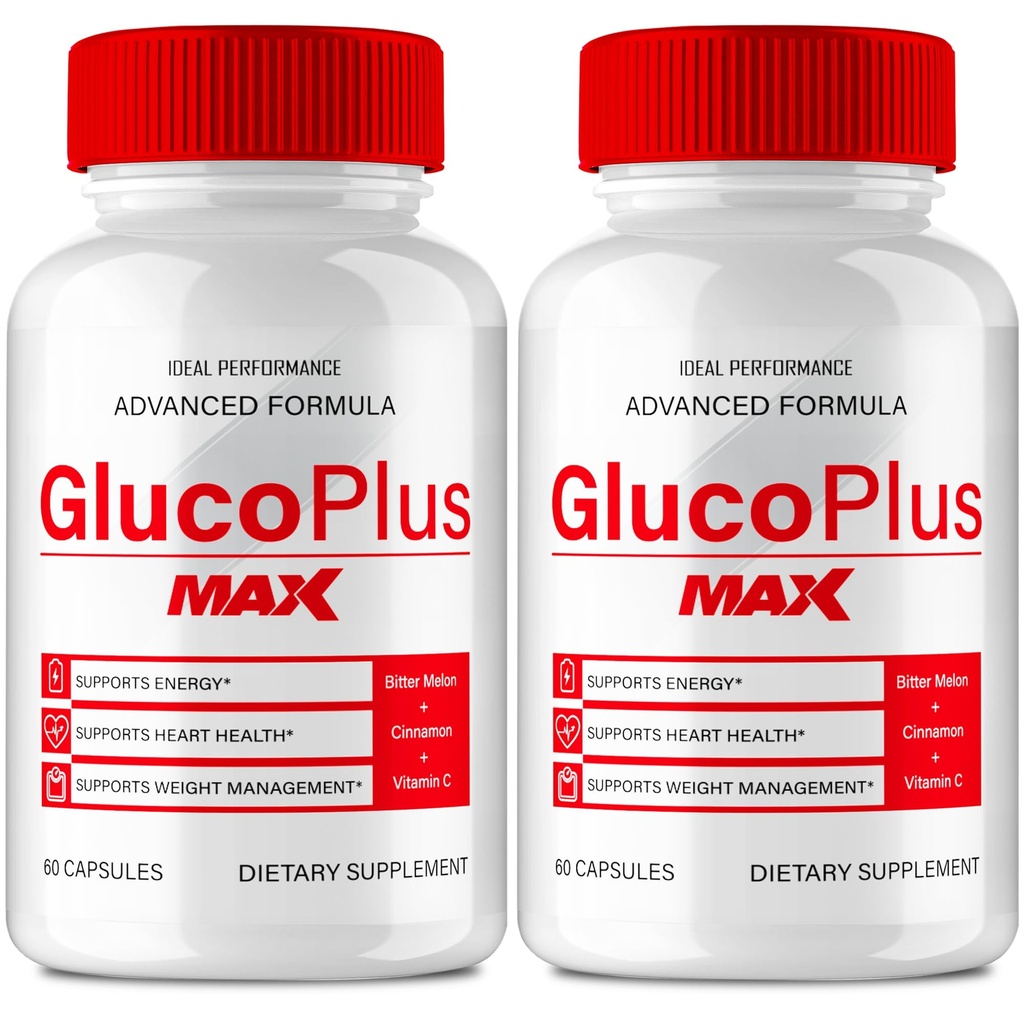 Gluco Plus Max Advanced Blood Optimizer Formula Capsules, Gluco Plus Max Supplement Pills - Extra Strength, All Natural Healthy Circulation & Stable Levels, GlucoPlusMax Support Reviews (2 Pack)