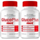 Gluco Plus Max Advanced Blood Optimizer Formula Capsules, Gluco Plus Max Supplement Pills - Extra Strength, All Natural Healthy Circulation & Stable Levels, GlucoPlusMax Support Reviews (2 Pack)