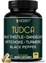 Herbpy 6in1 TUDCA Supplement - TUDCA 250mg met melkdistel, paardenbloemwortel, Artichoke & Turmeric Curcumin & Black Pepper Extract 10:1 