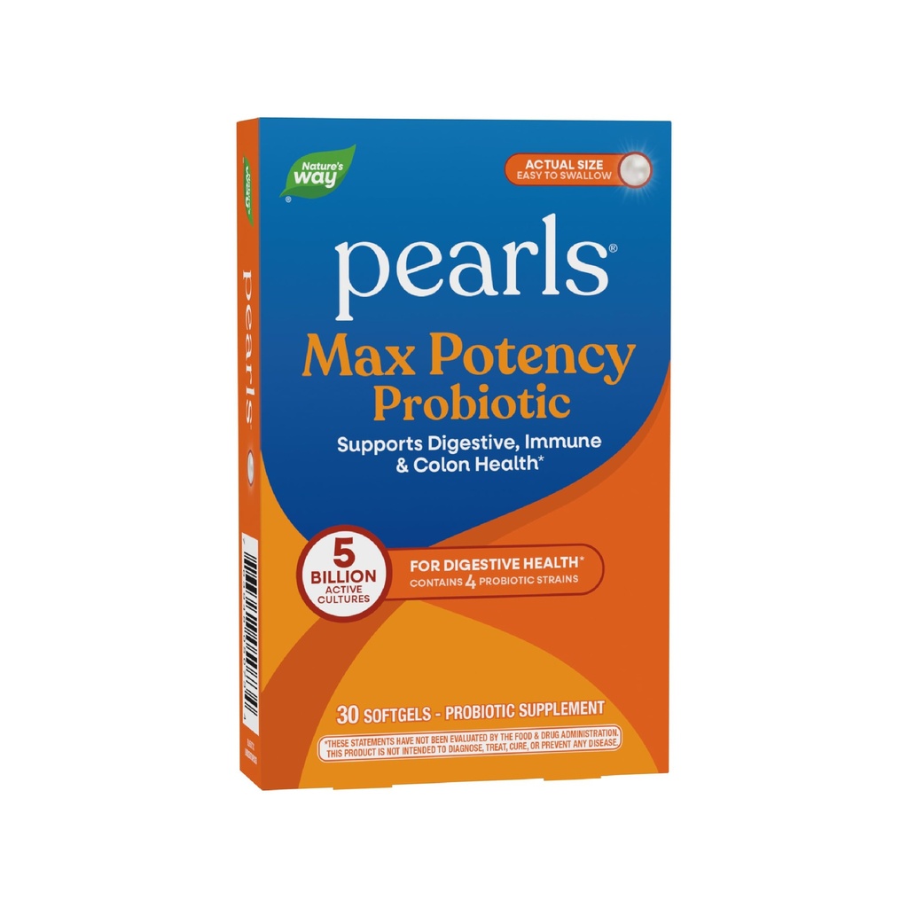 Nature's Way Probiotic Pearls Max Potency, 5 Miljard Actieve Culturen, 30 Softgels