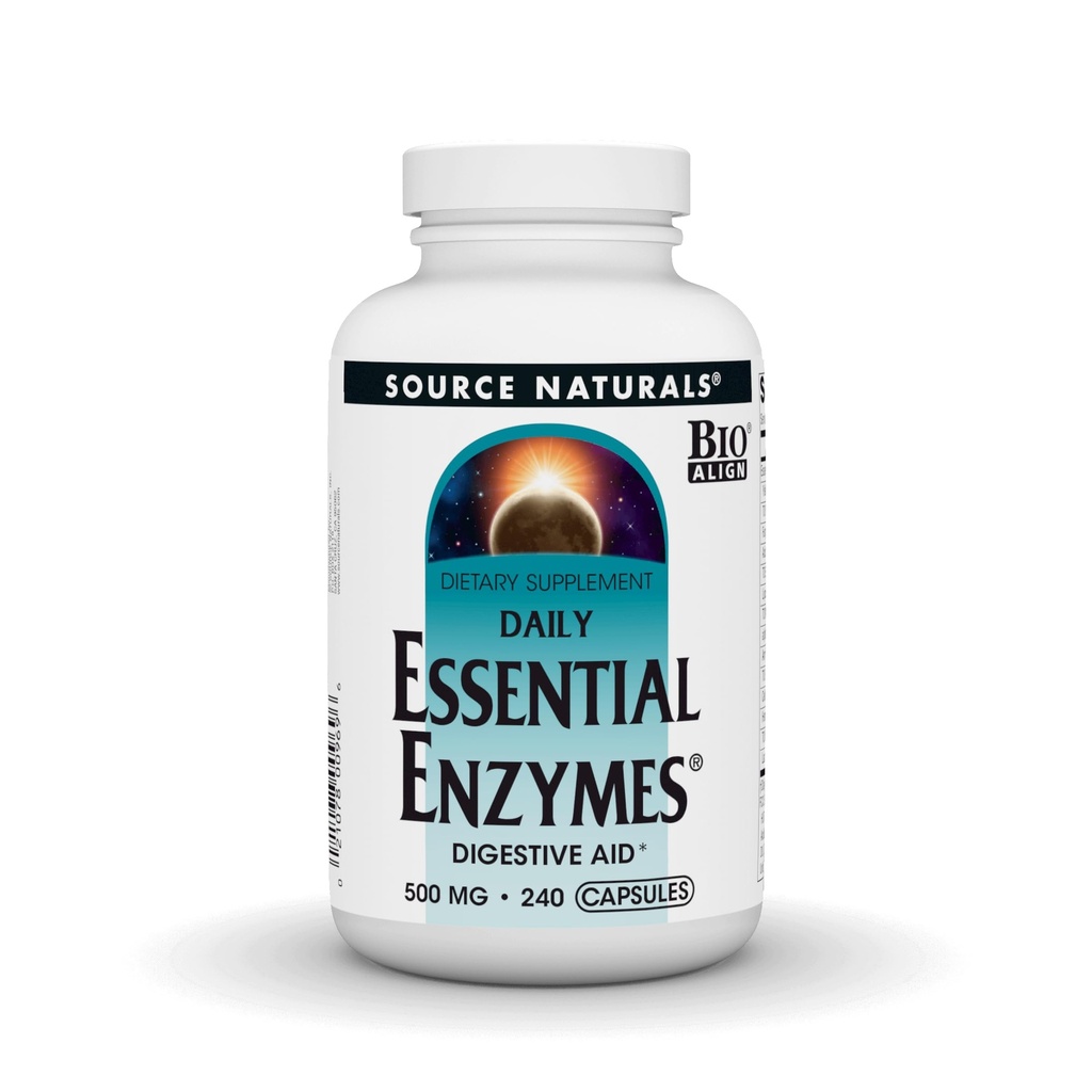 Bron Naturals Essential Enzymes Digestieve Hulp* - 500mg - 240 Capsules