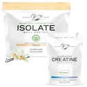 Muscle Feast Bundle – Whey Protein Isolate (Vanilla, 5lb) + Creapure Micronized Creatine Monohydrate (Unflavored, 250g) – 1 Unit Each