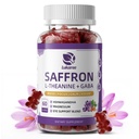10-in-1 Saffron Gummies Supplements with L-Theanine 200mg, GABA, Ashwagandha, Turmeric, Lutein, Zeaxanthin & Astaxanthin for Mood, Focus & Eye Support Sugar Free, Vegan, Berry Flavor, 60 Count