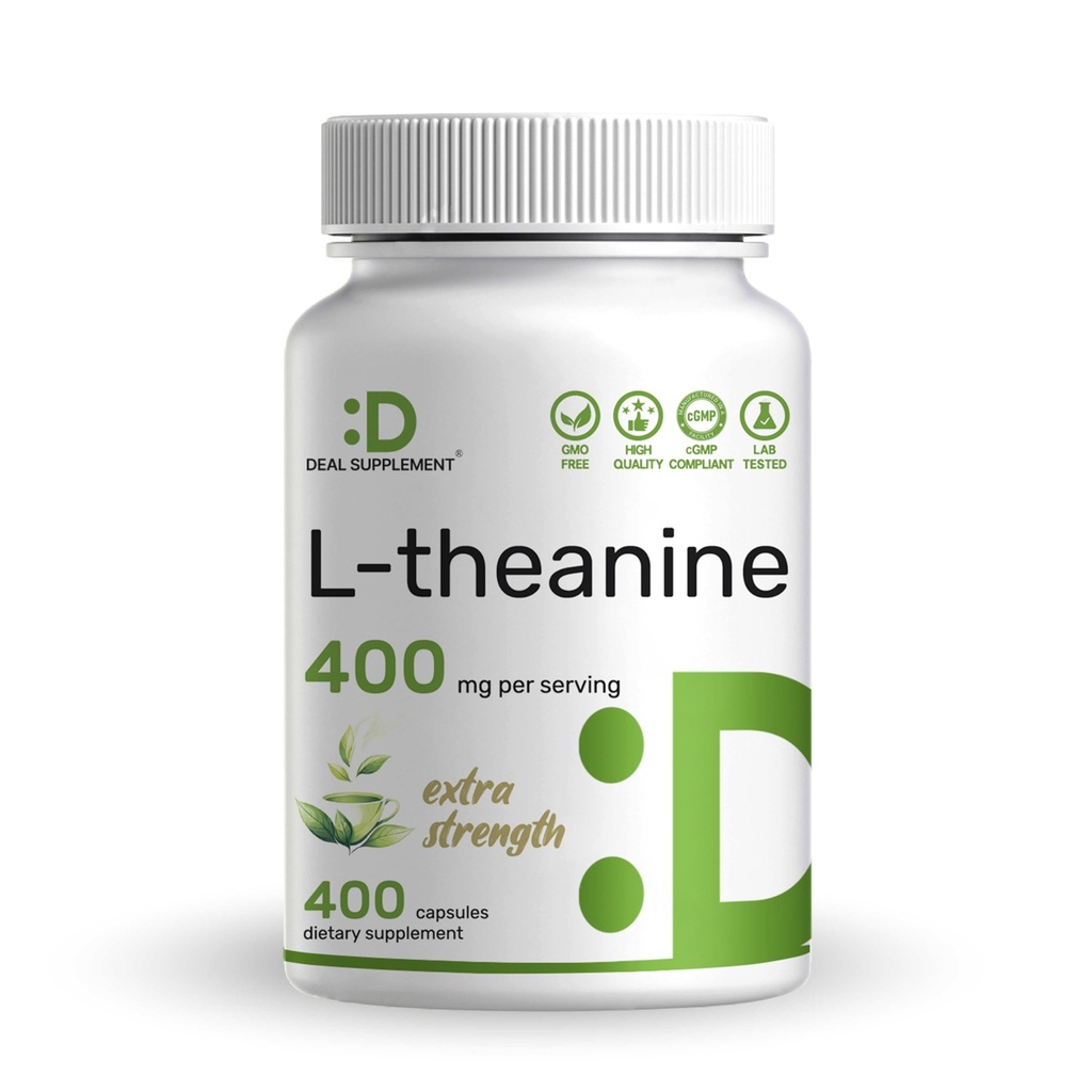 L-Theanine 400mg, 400 Capsules 