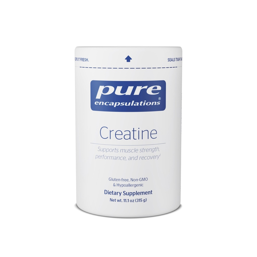 Pure Encapsulations Creatine - Creatine Supplement - Spierkracht, prestaties en herstel - Pre-workout Recovery Powder - Glutenvrije, niet-GMO en hypoallergeen - 315 g (60 porties)
