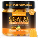 Innerlijke helderheid Creatine Monohydraat Gummy's voor mannen & vrouwen 5000 mg, 3e partij getest, Creatine Kauwt voor spiergroei, sterkte en energie ondersteuning, suikervrij, veganist, 120 Telling, Mango Passievruchten