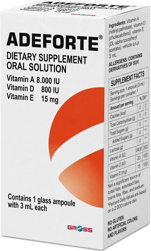 Adeforte Ampola Vitamin A,D and E