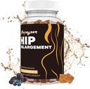 Booty Gummies voor Big Butt en HIPS, Grotere Butt Gummies voor Natuurlijke Curves, 1 PCS Bum Support Gummies, Berry Flavored Women Support Supplement, Boost Glute Growth, Fenegriek, 60 Tellen.