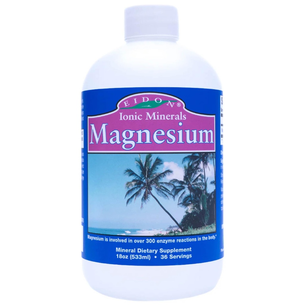Eidon Liquid Magnesium Concentraat - Ionische Magnesium Drops Supplement voor volwassenen, mannen en vrouwen, Ondersteunt spierontspanning, Biobeschikbaarheid, Geen additieven of conserveringsmiddelen - 18 oz