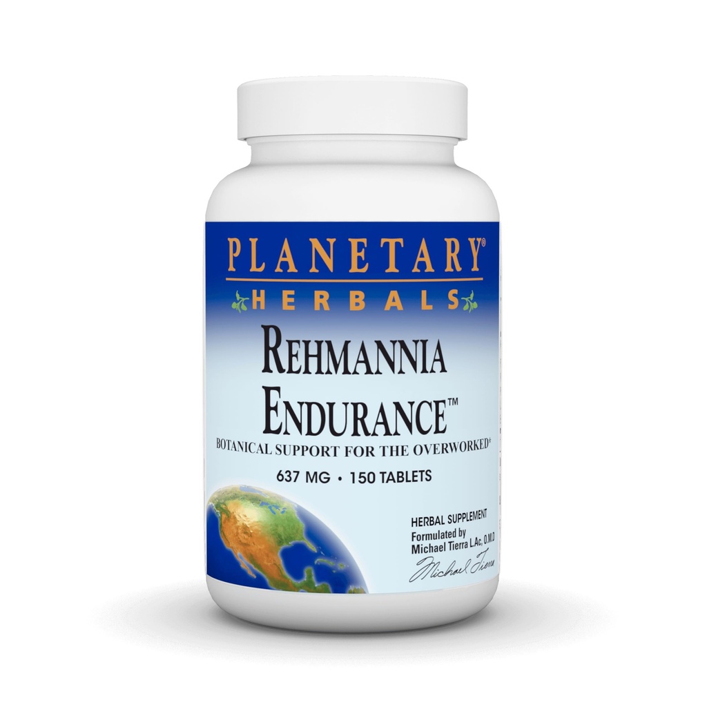 Planetaire kruiden Rehmannia Endurance, Botanische ondersteuning voor de overwerkte*, 637mg - 150 tabletten