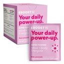 EBOOST energiedrank en elektrolytpoeder, 20 verpakkingen - Super poeder roze limonade zonder toegevoegde suiker - essentiële blend van vitaminen, nootropics en natuurlijke cafeïne en hydratatie - Pre & post workout