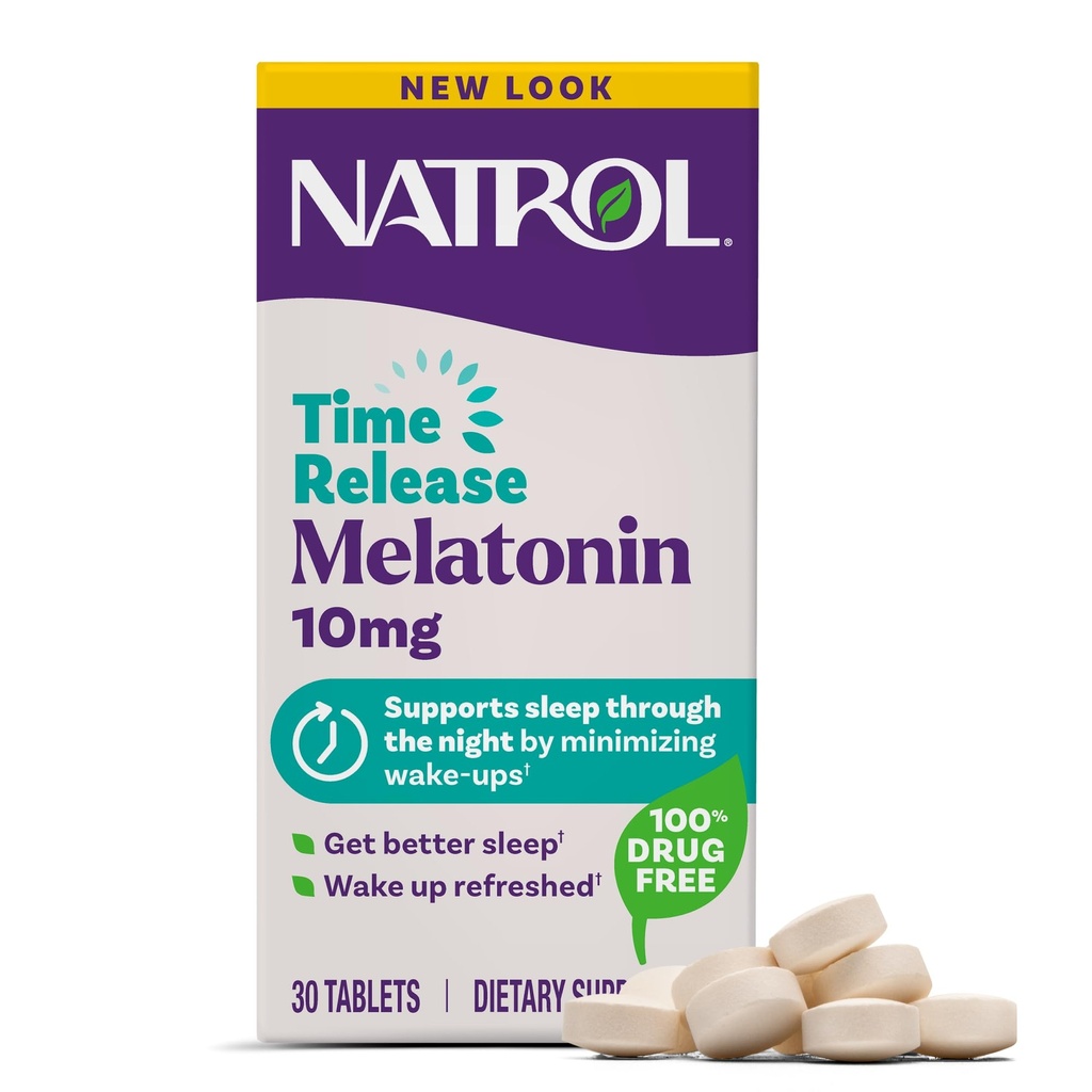 Natrol Sleep Advanced Melatonine Time Release Tablets, Nacht slaaphulp