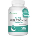 NutraBulk Melatonine Tabletten Quick Release Natuurlijke nachtelijke slaaphulp voor volwassenen en kinderen. (180 tabletten)