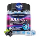 EAA Gummies Supplementen, alle 9 essentiële aminozuren Supplement, BCAA Aminozuren Gummies voor mannen Vrouwen│Branched-Chain Aminos & Electrolyte Hydration Gummies│Gluten Free, Raspberry Flavor, Vegan, 60ct