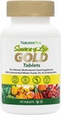 NaturesPlus bron van leven Goud Multivitamine - 90 tabletten - met vitamine D3, B12 & K2 - bloed, bot en immuunondersteuning - vegetarisch en glutenvrij - 30 porties