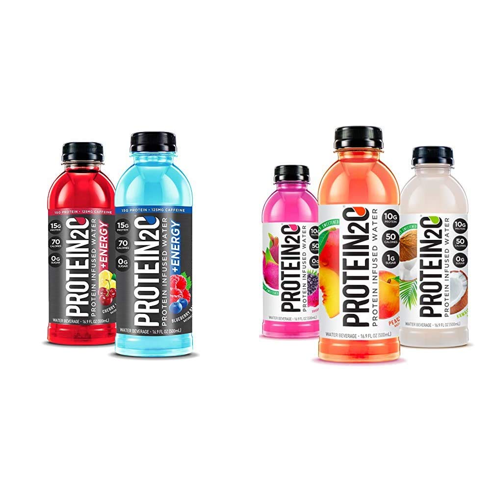 Protein2o Whey Protein Infused Water Plus Energy Variety Pack (16.9 oz Bottle)