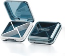 DUBSTAR Daily Pill Organizer,4 Compartments Portable Travel Small Pill Case, Pill Box voor Purse Pocket om vitamines vast te houden, Cod Lever Olie, Complements en Medicatie (Blauw)