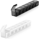 2 Pack Extra grote pil Organizer, Sukuos Weekly pil Box, Pill Case, Medicine Organizer voor Vitaminen, Visolie of Supplementen