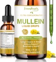 GROENPEOPLE Mullein druppels voor longen en lymfatische afwatering - 13-in-1 Botanische Blend met Marshmallow Root, Vlierbessen, Oregano voor ademhalingsondersteuning - Long Detox voor roken - Alcoholvrije, 2 fl