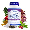 Relax with Restorative Sleep Capsules - L Theanine 400mg, GABA, 5 HTP, L Tryptophan, Magnesium for Sleep & Mood Support Supplement, Natural Sleep Aids for Adults, 60 Organic Capsules