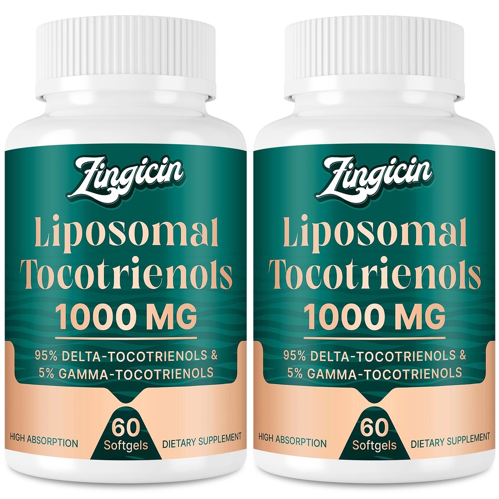 Vitamine E Tocotrienols - Liposomale Tocotrienols Supplement 1000mg, Zeer absorberende Delta Tocotrienol en Gamma Tocotrienol voor Bone Health, en Antioxidant Support, 120 Softgels