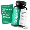 Selerb Metaburn gewichtsverlies pillen voor vrouwen en mannen - Apetite Suppressant & Fat Burner, Metabolisme ondersteuning gewichtsverlies supplement met berberine, chroom, groene thee & B12-60 capsules