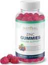Zink Gummies 50mg - High Potency Immune Support, Skin Health, Antioxidant, Dagelijkse Immuniteit Supplement voor Volwassenen, Veganistisch, Glutenvrije, Non-GMO, Kauwbare Zink Citroen Gummies, 60 Gummies