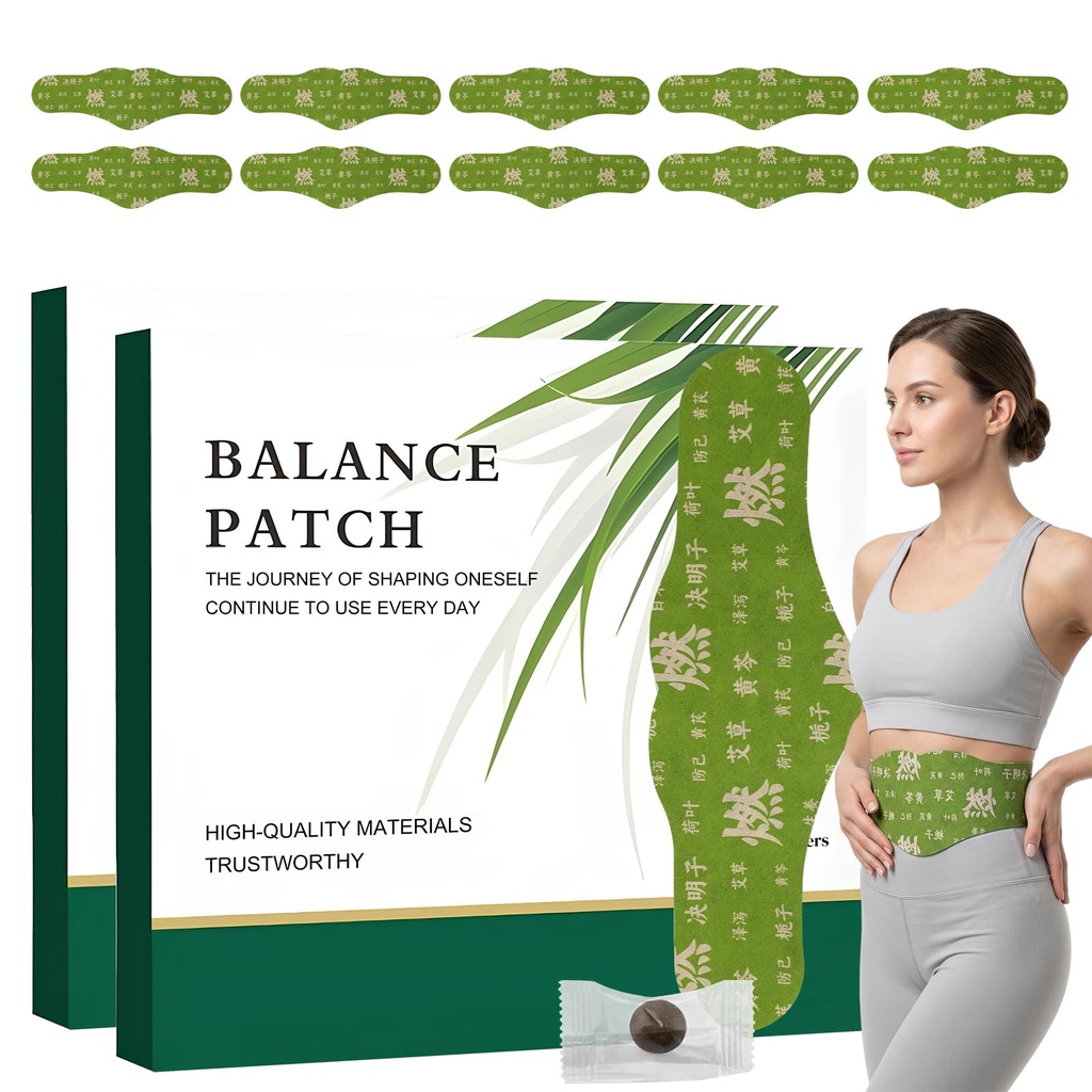 Herbal Patch Pad Balance, Natuurlijke Herbal Navel Patches, Relieve Bloating, Kramp Relief Belly Patch voor vrouwen, Verbeter abdominale comfort, Niet-irriterende Plant Based Body Care (2 dozen)