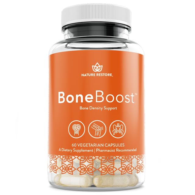 Nature Restore BoneBoost, Natural Bone Health Supplement, 60 Capsules, geproduceerd in de VS, Niet GGO, Glutenvrij