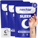 Nectar Sleep Patches for Adults - Melatonin Patch with Valerian | Sleep Support Sticker for Restful Nights | Sleepy Stickers a Restful Night - Sleeping Patches for Men & Women | 30 Count