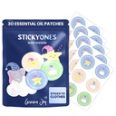 Gemma Joy StickyOnes Sleep Patches for Kids – Toddler Sleep Aid Stickers with Natural Sandalwood, Chamomile & Lavender – Melatonin-Free Sleepy Stickers for Kids, Sticks to Clothes All Night (30 Pack)