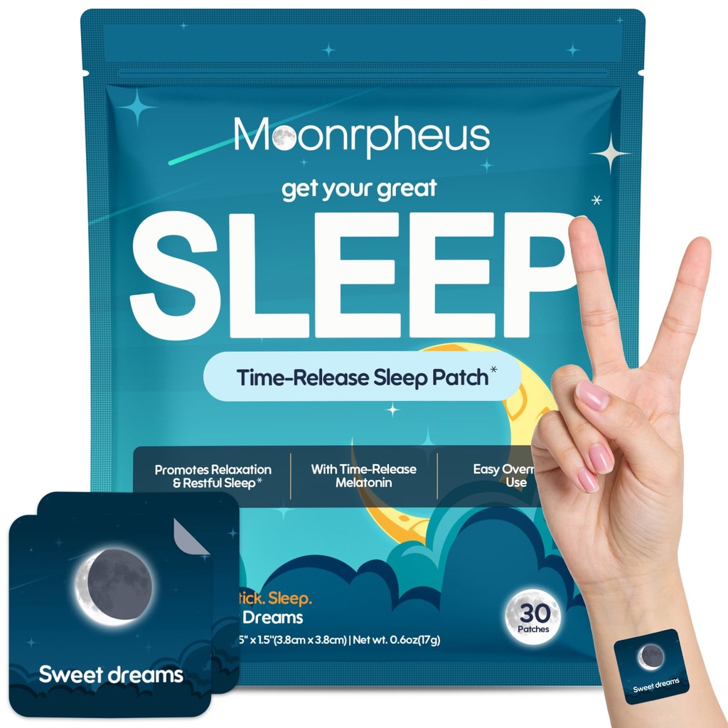 Sleep Patches for Adults Extra Strength | Easy-to-Use Sleep Aids with Melatonin, Lavender & Valerian Root | Fall Asleep Faster & Wake Up Refreshed | All-Night Comfort for Men & Women | 30 Patches