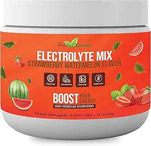 Elektrolytpoeder - Verfrissende workout Recovery Elektrolyten, Suikervrij, Glutenvrij & Veganistisch, Pure Keto & Paleo Hydration Drank, Immune Boosting Vitaminen (198 Gram, Aardbei Watermeloen)