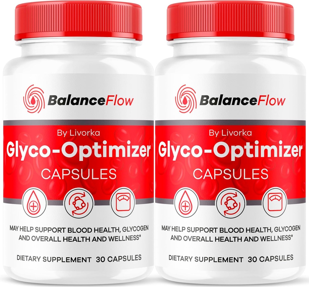 (2 Pack) Balance Flow Glyco Optimizer, Balance Flow, Balance Flow Glycol Optimizer Supplement, BalanceFlow Support Capsules, Balance Flow Blood Support Advanced Formula, 60 Capsules voor 2 maanden