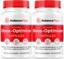 (2 Pack) Balance Flow Glyco Optimizer, Balance Flow, Balance Flow Glycol Optimizer Supplement, BalanceFlow Support Capsules, Balance Flow Blood Support Advanced Formula, 60 Capsules voor 2 maanden