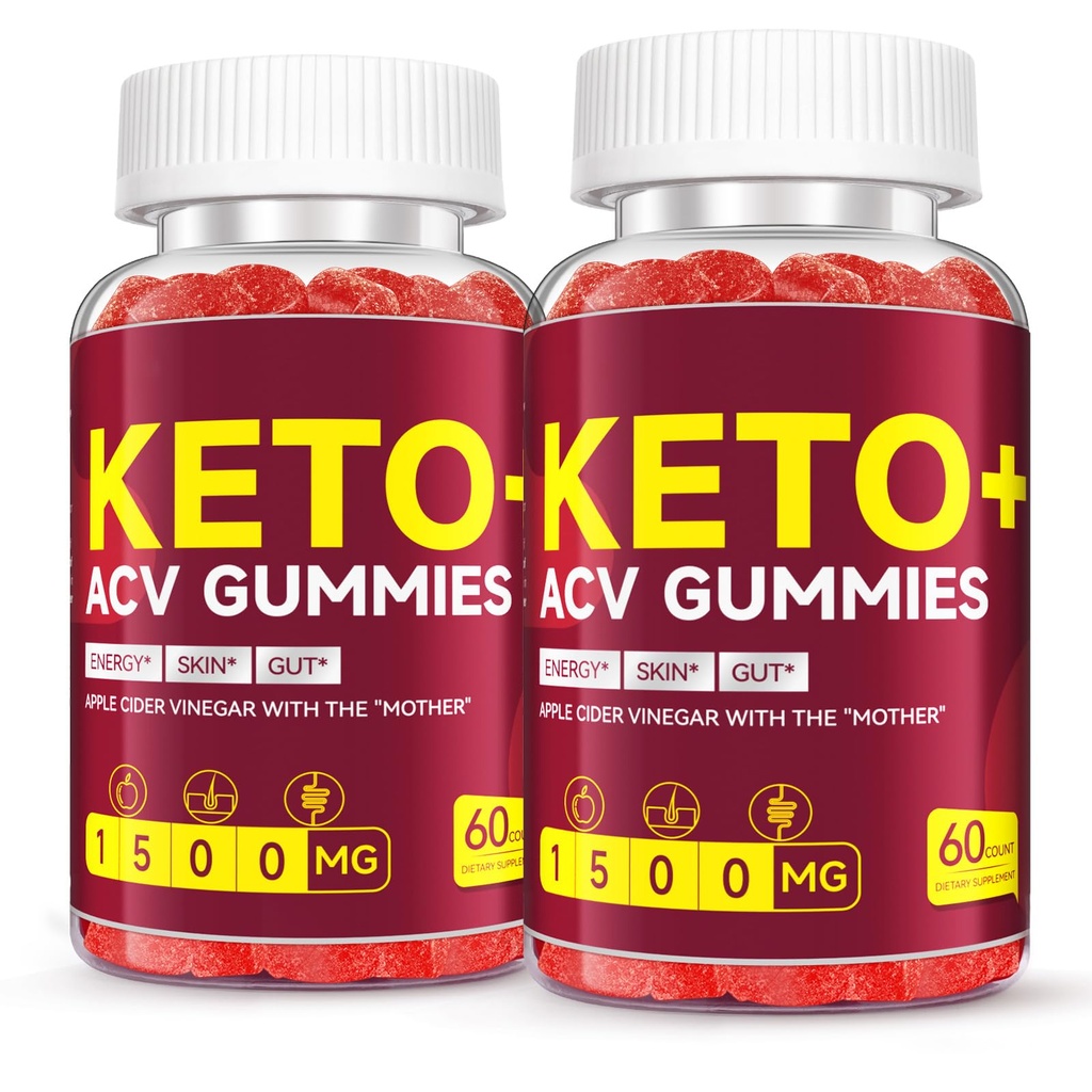 Regio Keto ACV Gummies for Rapid Fat Burning Diet Supplement for Women & Men - 1500mg Organic Gluten Free Apple Cider Vinegar with Mother - Support Gut Digestion