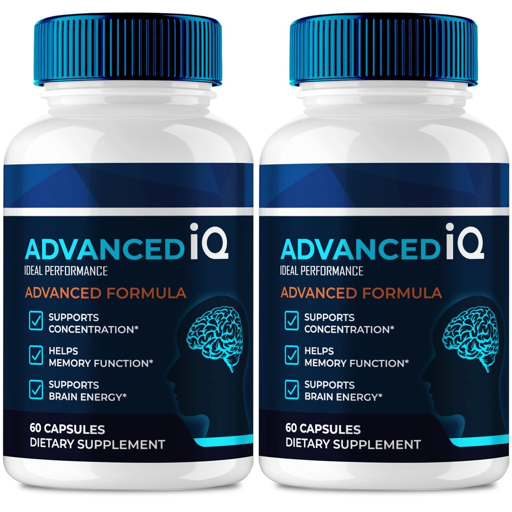 Geavanceerde IQ Hersensupplementen voor Geheugen en Focus Capsules, Geavanceerde IQ Geheugenpillen voor Hersenen - Maximale sterkte, Alle Natuurlijke Formule Nootrope Pillen, AdvancedIQ Gezondheidsondersteuning Reviews (2 Pack)