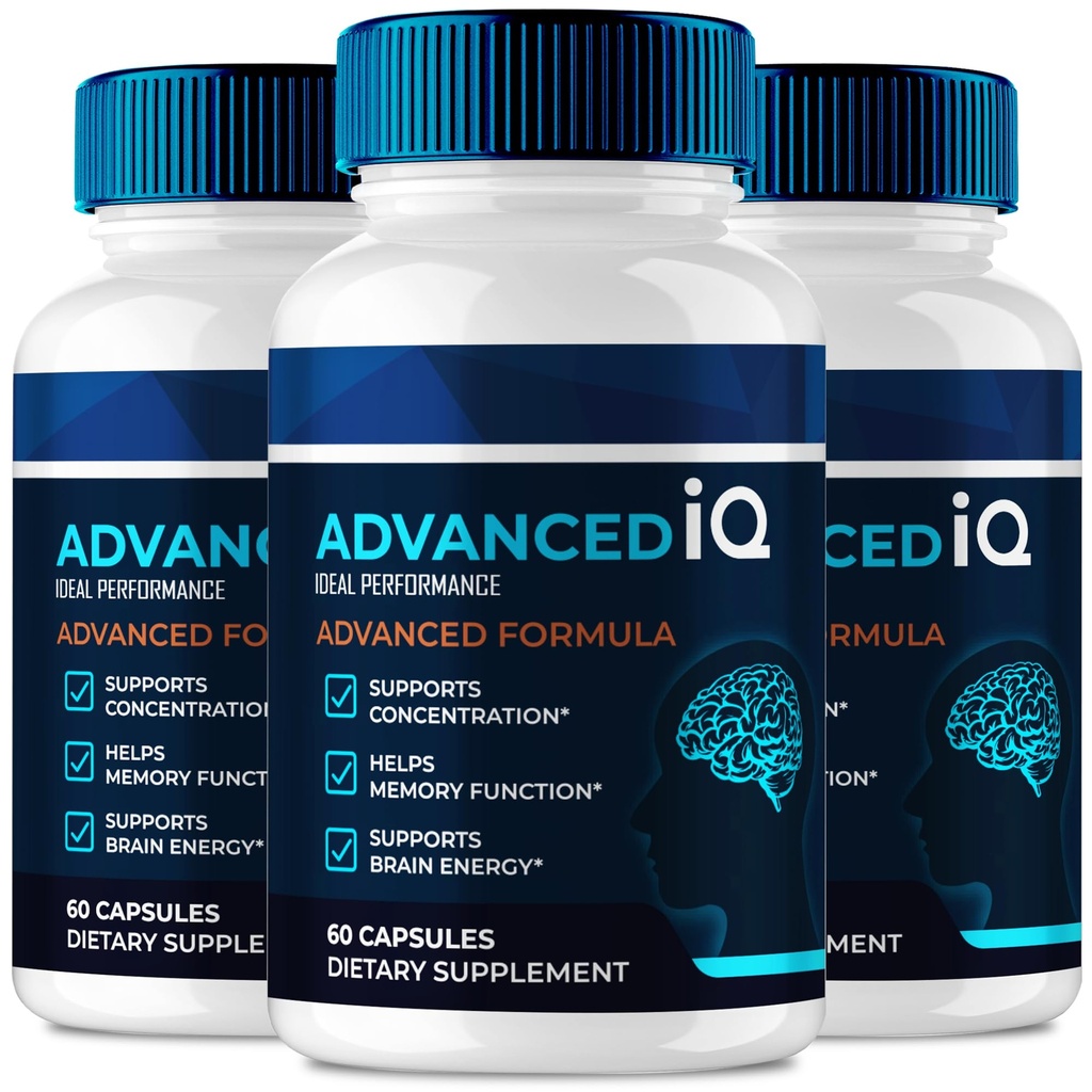 Geavanceerde IQ Hersensupplementen voor Geheugen en Focus Capsules, Geavanceerde IQ Geheugenpillen voor Hersenen - Maximale sterkte, Alle Natuurlijke Formule Nootropic Pillen, AdvancedIQ Gezondheidsondersteuning Reviews (3 Pack)